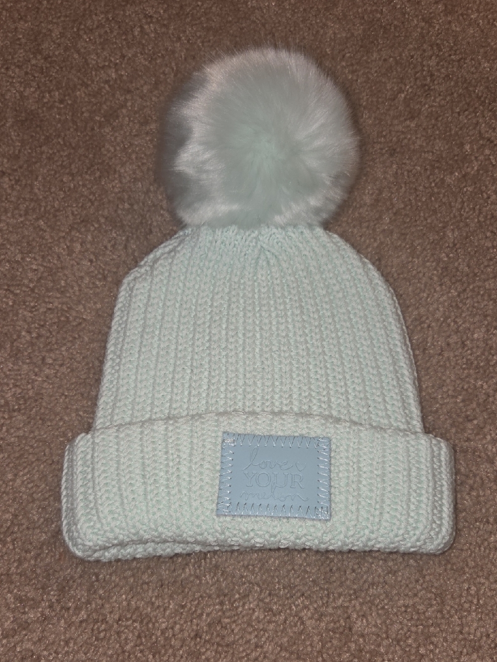 Love Your Melon Faux Fur Pom Beanie - Mint